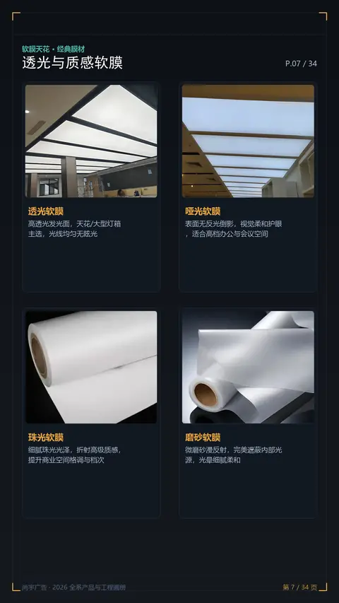 透光与质感软膜